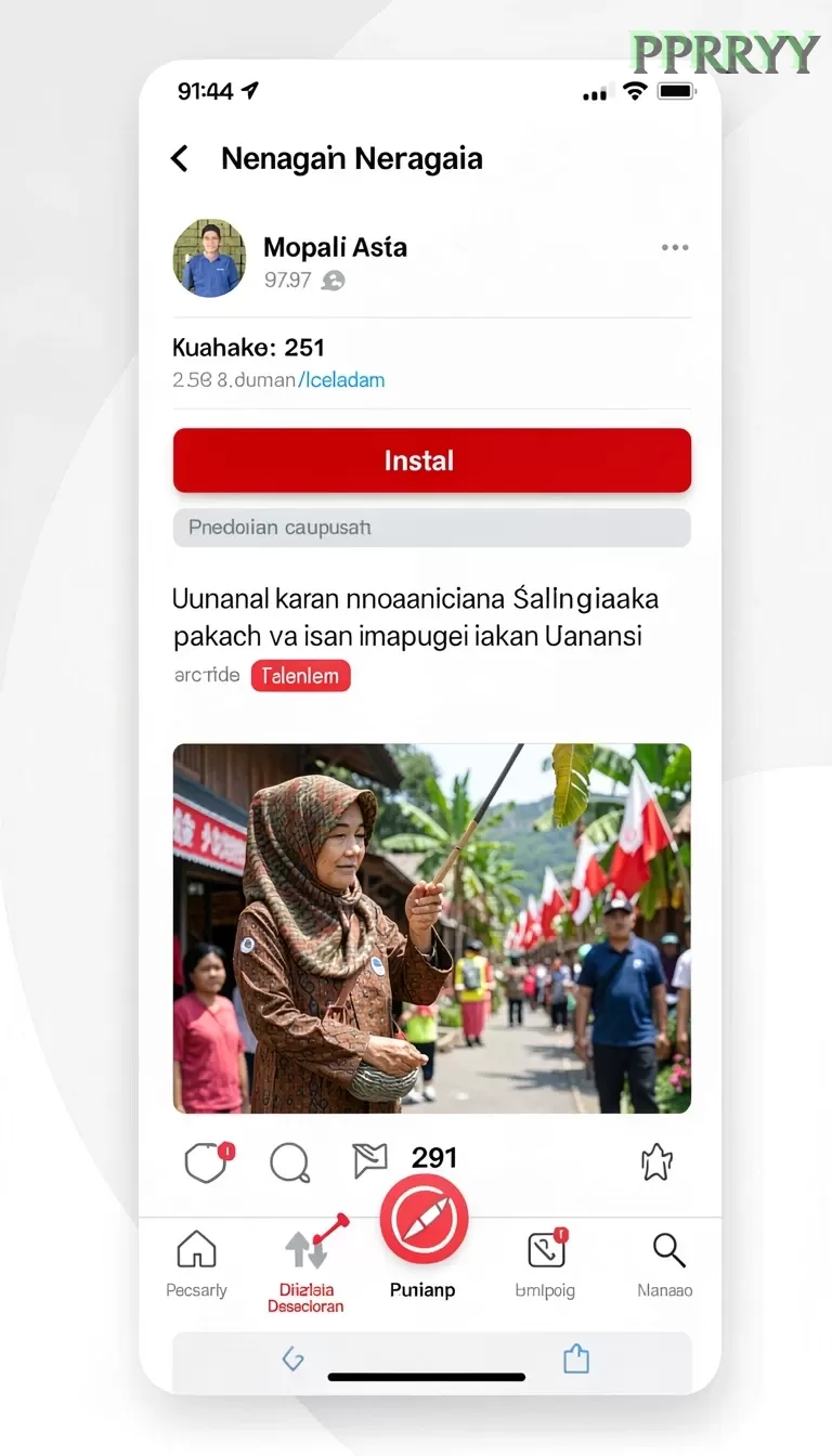 Cuplikan layar DEPOSIT42 — menu navigasi